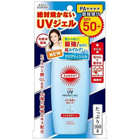 KOSE SUNCUT Aqualy UV Protect Gel SPF50+ PA++++ 100G