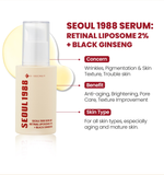 K-SECRET SEOUL 1988 SERUM : RETINAL LIPOSOME 2% + BLACK GINSENG now available at www.Barefection.com. Visit us for product details and our latest offers!