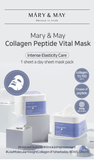 MARY & MAY Collagen Peptide Vital Mask Pack now available at ww.Barefection.com. Visit us for product information and our latest offers!